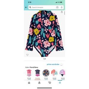 Long sleeve toddler girl bathing suit